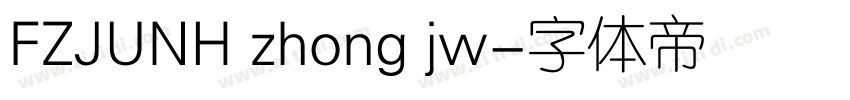 FZJUNH zhong jw字体转换